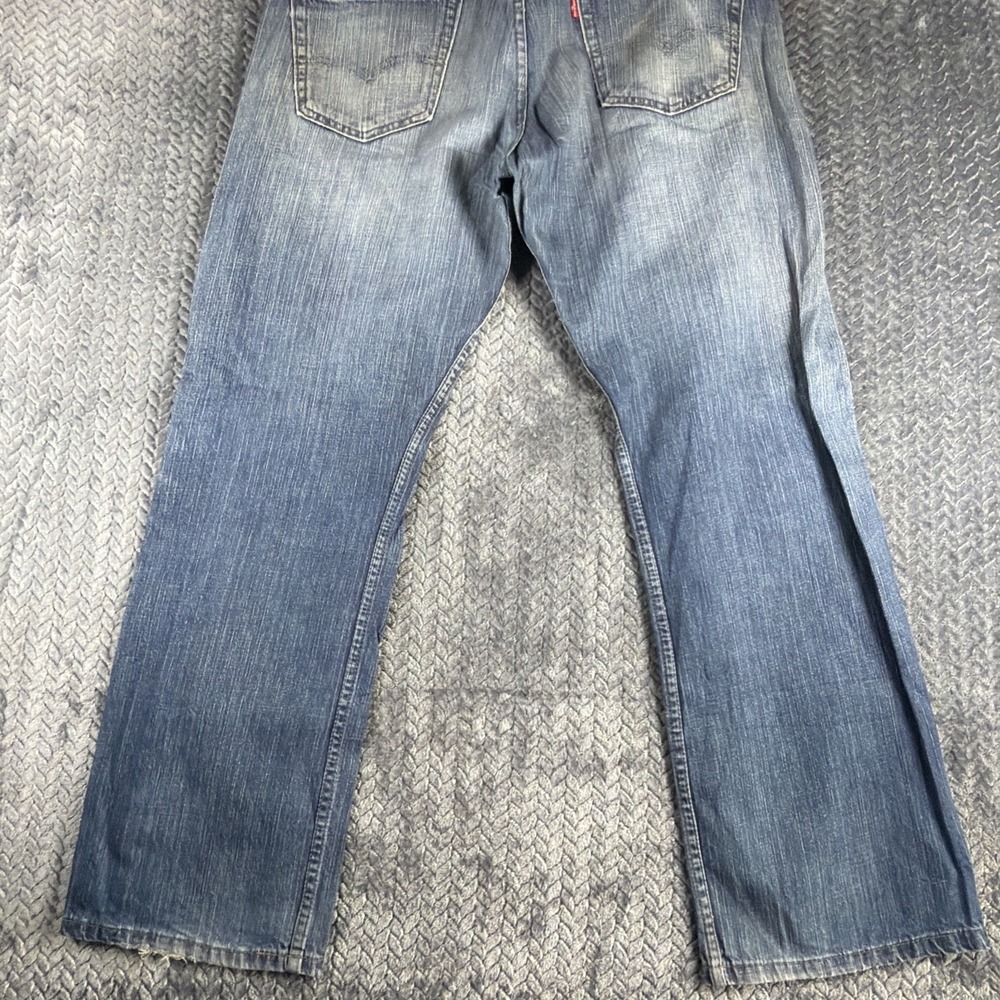 Levis 569 Jeans Mens 34x32 Blue Medium Wash Relaxed Fit Straight Leg Denim - Picture 8 of 12
